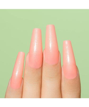 AIMEILI Peach Glitter Shimmery Gel Nail Polish 10ml - Soak Off UV LED Nail Lamp Gel Polish for Sparkly Natural Nail Art - Buy Online on SooperMarket.com