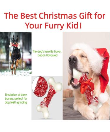 2TRUL Indestructible Dog Toy for Aggressive Chewers - Real Bacon Flavored Chew Bone for Large Dogs - Best Toy to Keep Them Busy - Buy Online on SooperMarket.com