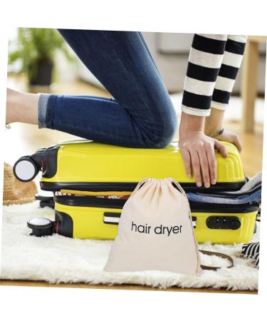 Mikinona 2pcs Hair Dryer Storage Bag Hair Dryer Holiday Travel Bathroom Hairdryers Travel Pouch Beige Fabric - Buy Online on SooperMarket.com