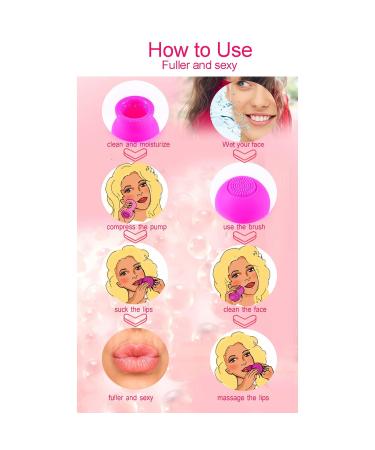 Lips Plumper Tool - Magical Silicone Suction Device for Full Lips | Fast Beauty & Massage Brush (Pink) - International Shipping Available - Buy Online on SooperMarket.com