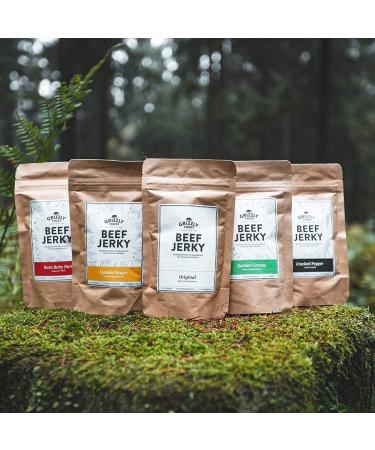 Buy German Beef Jerky - Pack of 5 (250g) | Premium Dried Beef | Burn Baby Burn - International Shipping Available - Buy Online on SooperMarket.com