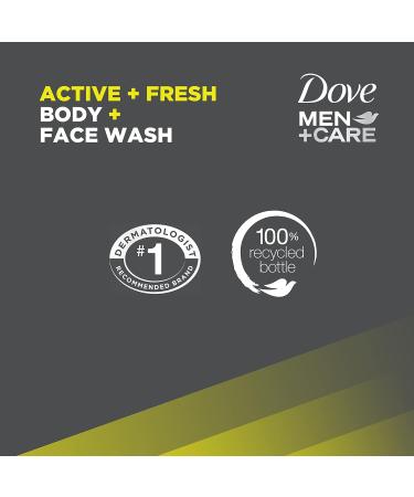 Dove Men+Care SportCare 2-in-1 Body and Face Wash, 18 Fl Oz (Pack of 4) - Cleanses and Nourishes Skin, Removes Bacteria for Fresh Clean Skin - Buy Online on SooperMarket.com