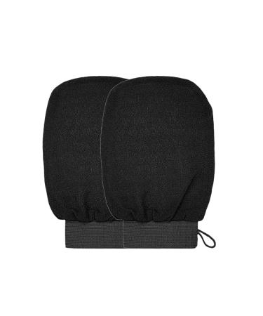Cheekyglo exfoliating Glove Cheeky Glow Exoliating Glove Body Scrub Gloves for Exoliating Shower Super Soft Exfoliating Bath Sponge Gloves Black