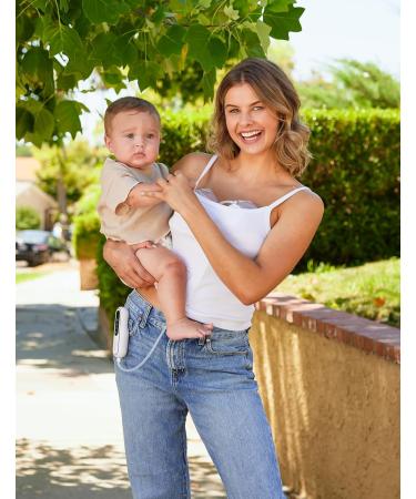 MomcoZy Ultra-Light Milk Pump V2 | Portable Double Electric Pump 27 Combinations Low-Noise & Pain-Free | Dusty Rose Flanges 17/19/21/27 mm - Best for On-the-Go Moms - Buy Online on SooperMarket.com
