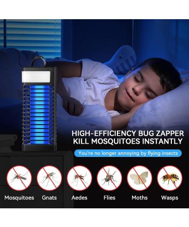 Bug Zapper Indoor and Outdoor - Cordless Mosquito Killer for Home, Garden, and Patio Use (Black) - Buy Online on SooperMarket.com