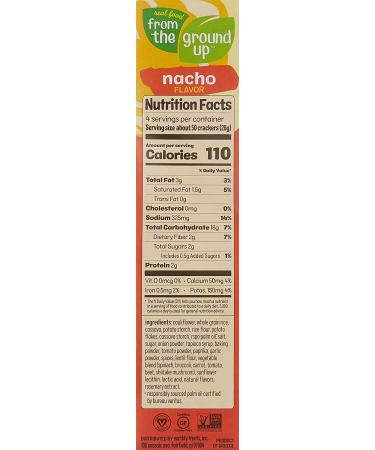Buy From The Ground Up Cauliflower Nacho Crackers - 4 Oz | Gluten-Free Snack - Buy Online on SooperMarket.com