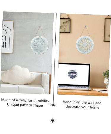 Cabilock Pattern Disc Vintage Decor Astetic Room Decor Wooden Wall Decor Wall Hanging Delicate 20x20cm Grey - Buy Online on SooperMarket.com