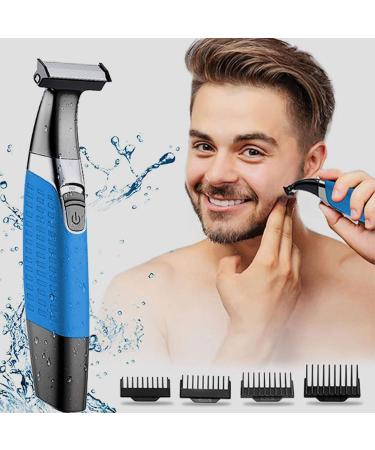 KEMEI Electric Razor & Beard Trimmer - Waterproof Cordless USB Rechargeable Groomer for Men & Women - Eyebrow Beard Facial & Body Hair Removal - Blue - Buy Online on SooperMarket.com