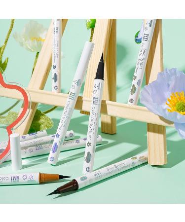 Vtrem 3PCS Eyeliner Pen Set - No-Skip Ultra-Fine Tip Liquid Eyeliner Pencil for Women - Waterproof Smudgeproof Long-Lasting Eye Liners in Black/Brown/Coffee Color - 0.56oz - Buy Online on SooperMarket.com