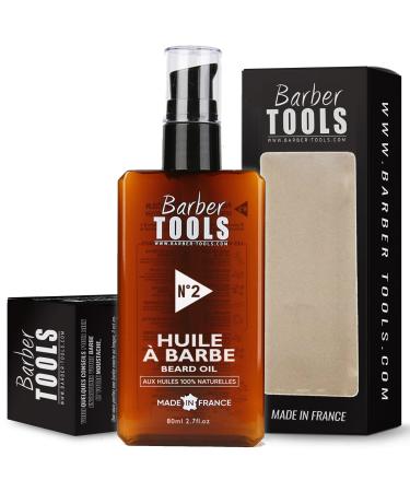 Beard oil |N 2 |With 100% natural oils 80ml - Made in France - the beard growth promotes with ricin oil 7 vegetable oils & 3 essential oils & vitamin E - beard care amber Muschus 80 ml (1 Pack)