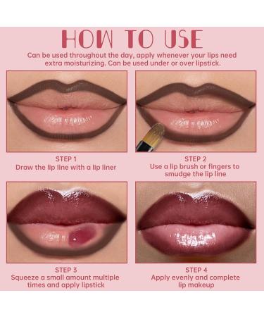 Butter Gloss Moisturizing Lip Combo - High Shine Plumping Gloss & Brown Lip Liner Set - Non-Sticky Liquid Lipstick - Long Wear Makeup #12 - 0.27 Fl Oz (Pack of 2) - Fresh & Lightweight - Buy Online on SooperMarket.com