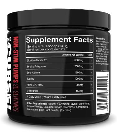 JNX The Curse Non-Stim Pre-Workout Supplement 266g - Maximum Power & Endurance - Watermelon Flavor | Men & Women - Buy Online on SooperMarket.com