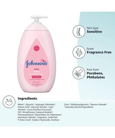 Johnson's Baby Lotion with Coconut Oil - 27.1 fl. oz | Hypoallergenic, Paraben-Free, Gentle Hydration - Buy Online on SooperMarket.com