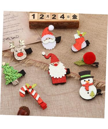 ABOOFAN 8 Sets Christmas Suit Hairpin Christmas Hair Grips Hairpin for Xmas Santa Hair Clips Elk Santa Hair Barrettes Xmas Hair Women s Suits Christmas Hair Clip Cloth Bobby Child Antlers - Buy Online on SooperMarket.com