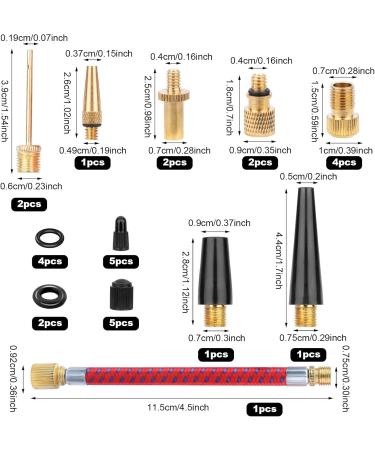 Ukofew 30-Piece Bicycle Valve Adapter Set - Universal DV SV AV Accessories for All Bike Valves - Buy Online on SooperMarket.com