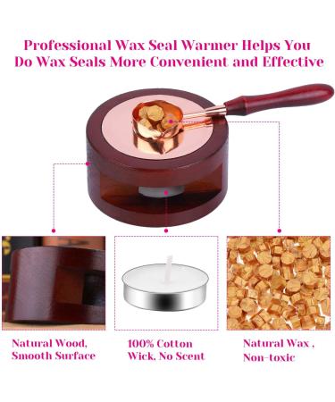 Sealing Wax  Paxcoo 312pcs Sealing Wax Kit with Wax Seal Beads  Wax Seal Warmer  Wax Spoon and Tealight Candles for Wax Stamp Letter Sealing Gold - Buy Online on SooperMarket.com