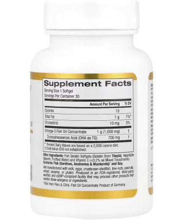 DHA 700 Fish Oil Compatible With California Gold Nutrition Ultra-Concentrated 1 000 mg 30 Fish Gelatin Softgels + Bonus Pill Organizer Weekly Pill Organizer Mini - Buy Online on SooperMarket.com