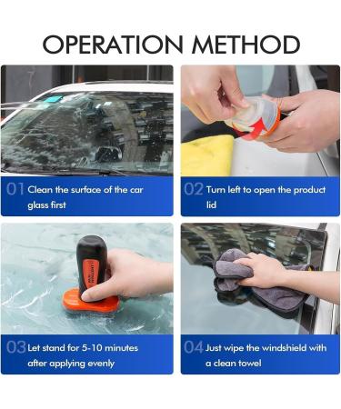 Louisx Glass Cleaning Board Glass Coating For Windshield Wemas Glass Cleaning Board Improves Clarity And Visibility For Enhancing The Visual Effects Of Automotive Windshields (2pcs) - Buy Online on SooperMarket.com
