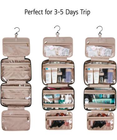 BAGSMART Large Hanging Toiletry Bag | Womens Cosmetic Travel Wash Bag | Lake Blue | Full-Sized Container | - Buy Online on SooperMarket.com