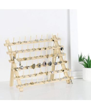 Haitral 60-Spool Wooden Thread Rack Organizer for Sewing, Quilting, Embroidery & Hair-braiding - Buy Online on SooperMarket.com