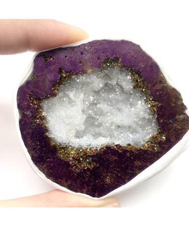 Crystal Rough Home Decor 1pc Wine red Titanium Aura Agate Quartz Cluster Crystal Geode Minerals Specimen Decorative Stones Ore Gifts Natural Crystal - Buy Online on SooperMarket.com