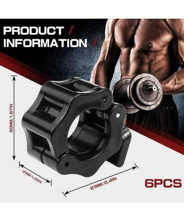 Rierousy 6-Piece Dumbbell Closures Set | Quick Lock Barbell Clamps | 30mm Safety Training & Easy Weight Change - Buy Online on SooperMarket.com