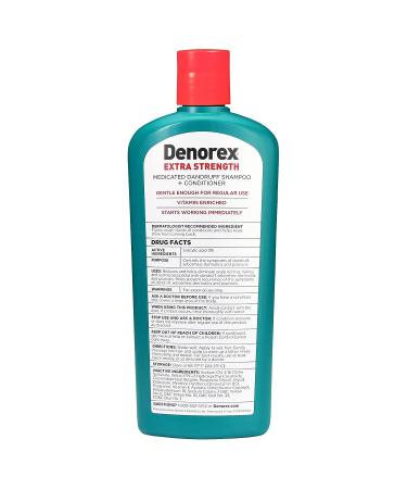 Denorex Extra Strength Anti Dandruff Shampoo & Conditioner Treatment 10oz - 3% Salicylic Acid for Dandruff, Seborrheic Dermatitis & Psoriasis - Buy Online on SooperMarket.com