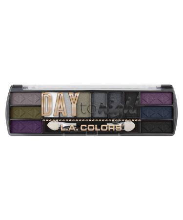 L.A. COLORS Day To Night 12 Color Eyeshadow Palette  Nightfall  0.28 oz. (CES426) Powder CES426 Nightfall 1 Ounce (Pack of 1)