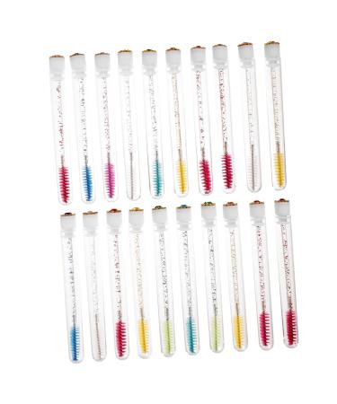 NOLITOY 20sets Mascara Wand Tube Eyelash Brush Empty Eyelashes Holder Empty Eyelash Bottle Mini Travel Tool