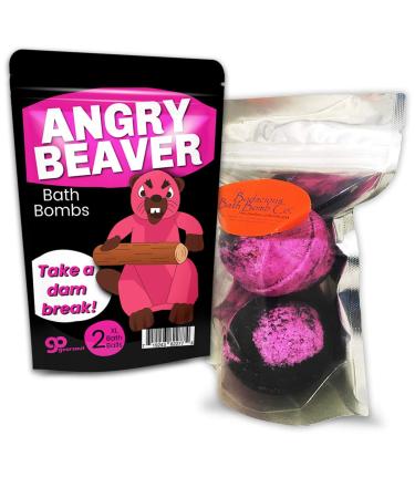 Angry Beaver Bath Bombs - XL Handcrafted 2 pk - Pink Beaver Design for Women - Buy Online on SooperMarket.com