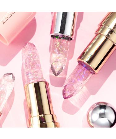 Shop Aderier 3PCS Glimmer Balm - Vegan pH Color Changing Lip Balm & Glitter Confetti | Hydrate & Plump Pink Shimmer Lipstick - International Shipping Available - Buy Online on SooperMarket.com