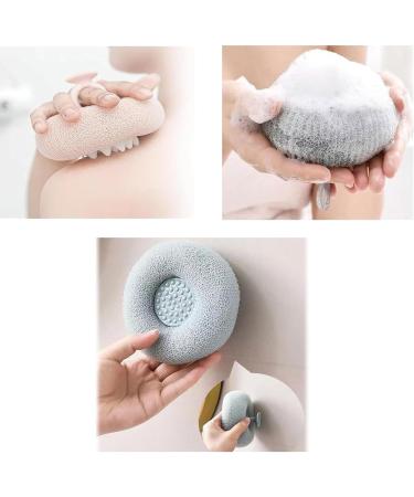 2024 Upgrade 2-in-1 Sunflower Bath Ball & Exfoliating Sponge Set Soft Shower Sponges with Suction Cup for Men & Women (4pcs - Buy Online on SooperMarket.com