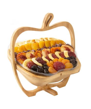Dried Fruit Gift Basket - Healthy Huge Assortment of Dried Fruit - Gourmet Holiday Gift - Great for Birthday, Anniversary, Sympathy, Corporate Tray, Mom, Dad - Oh! Nuts Classic Apple