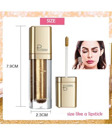 Glitter Eyeshadow & Eyeliner Pen Set - Gold | Long Lasting, Waterproof & Quick Drying - Buy Online on SooperMarket.com