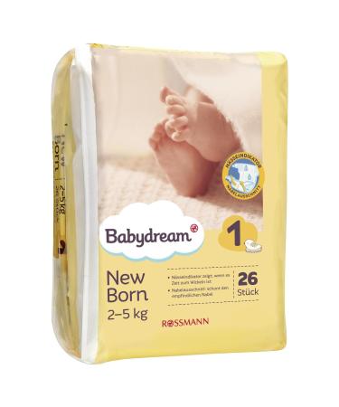 Babydream diapers New Born size 1 2-5 kg 26 pieces