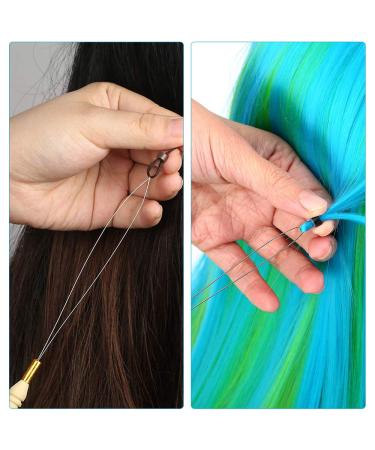 Gobesty 10pcs Hair Extension Loop Needle Threader & Beading Tool - Perfect for Hair & Feather Extensions | International Shipping Available - Buy Online on SooperMarket.com