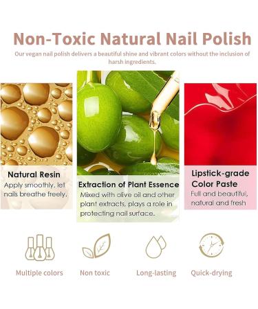 TBeautfave Green Nail Varnish Nude Nail Polish Quick Dry Long Lasting Nail Polish Non-Toxic Breathable Nail Polish No Need Cure Nail Gel Polish Nail Varnish at Home Manicure 28 Mustard Green - Buy Online on SooperMarket.com
