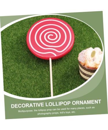 Alipis 4 Pcs Wedding Decoration Decorative Fake Lollipop Fake Lollipops Fake Lollipop Model Rainbow Lollipop Red Swirl Lollipops Toys Decorative Lollipop Ornament Wooden Food Child Candy - Buy Online on SooperMarket.com