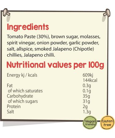 South Devon Chilli Farm | Cool 'n' Smoky BBQ Sauce Homegrown Gluten-Free Vegan MILD heat Delicious Marinade Barbecue Dipping - Case of 6 280g - Buy Online on SooperMarket.com