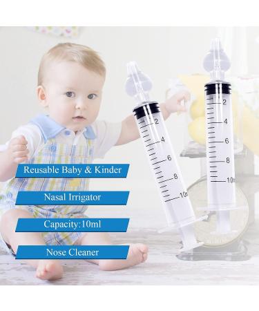 2PCS Professional Baby Nasal Aspirator Syringe Set with Tweezers for Nasal Hygiene - Portable Infant Nose Cleaner - Buy Online on SooperMarket.com