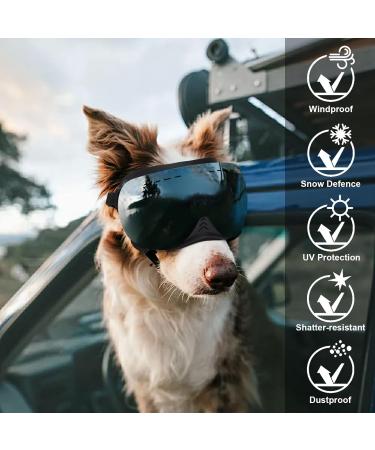 Ownpets Dog Goggles with Magnetic & Replaceable Lenses for UV, Wind, Dust, Snow Protection (Medium/Large Dogs) - Buy Online on SooperMarket.com