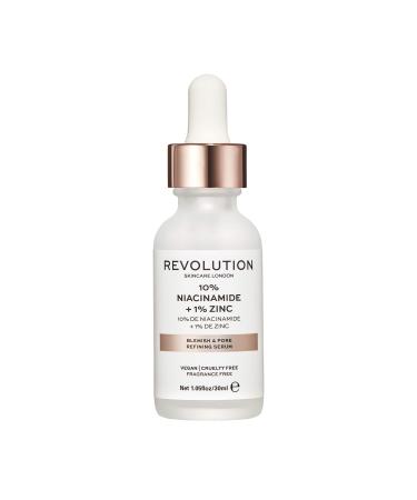 Revolution Skincare Blemish & Pore Refining Serum - 10% Niacinamide and 1% Zinc Targets Blemishes and Large Pores Vegan & Cruelty Free 30ml