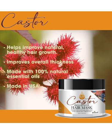 Difeel Essentials Pro-Growth Castor Hair Mask - 8 oz | Natural Hair Mask for Dry Scalp & Hair Growth | International Shipping - Buy Online on SooperMarket.com
