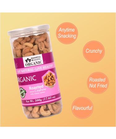 Blessfull Healing Organic Natural Vegan Chilly Cheese Roasted Whole Cashew Nuts Crunchy Kaju 500 Gram - Buy Online on SooperMarket.com
