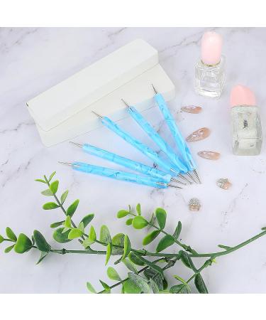 5Pcs Nail Dotting Pen Dotting Tools Set Double Ended Nail Art Dotting Tool Nail Design Dotting Tool for Gel Polish Decoration Blue - Buy Online on SooperMarket.com