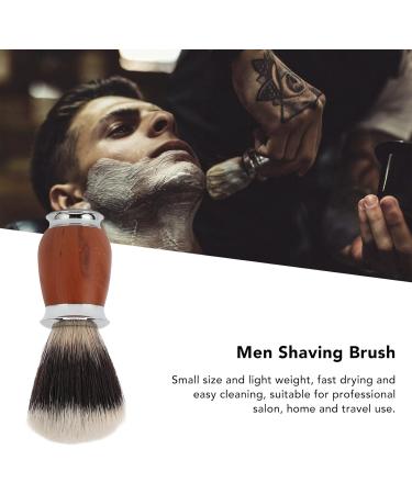 Premium Nylon Shaving Brush with Wooden Handle for Men | Men's Hairdressing Salon Essential - International Shipping Available - Buy Online on SooperMarket.com
