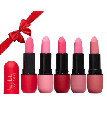 Nicole Miller Matte Lipstick Collection | 5-Piece Set of Stunning Pink Shades | Long-Lasting Lipstick for All-Day Wear - Buy Online on SooperMarket.com