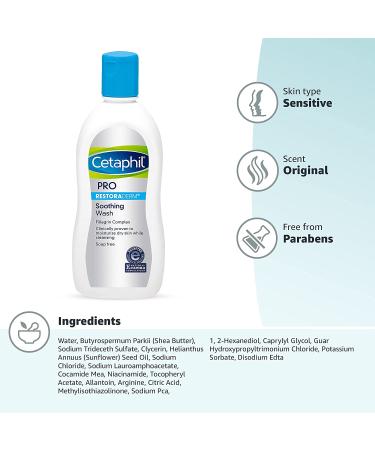Cetaphil Pro Soothing Wash for Dry Skin - 10 fl oz (296 ml) - Gentle Cleansing - Buy Online on SooperMarket.com