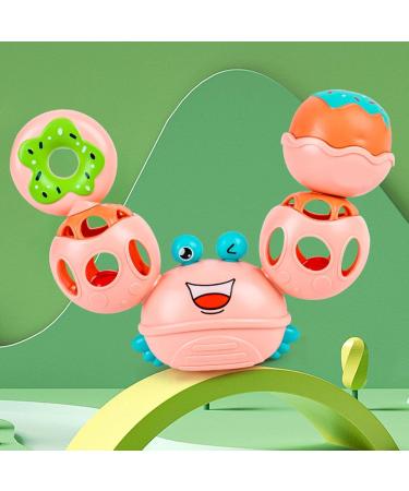 Abbto Babyrassel Crab Shape Newborn Toy - Soft Sensory Ball & Calming Bite Ring for Babies - Buy Online on SooperMarket.com