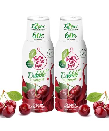 2 Pack - Light - Low Carb - Fitness Syrup by FruttaMax | Zero Sugar | with Stevia | 60% Fruit Content 500ml (2 x Cherry - Light) 2 x Cherry - Light 500 ml (Pack of 2)